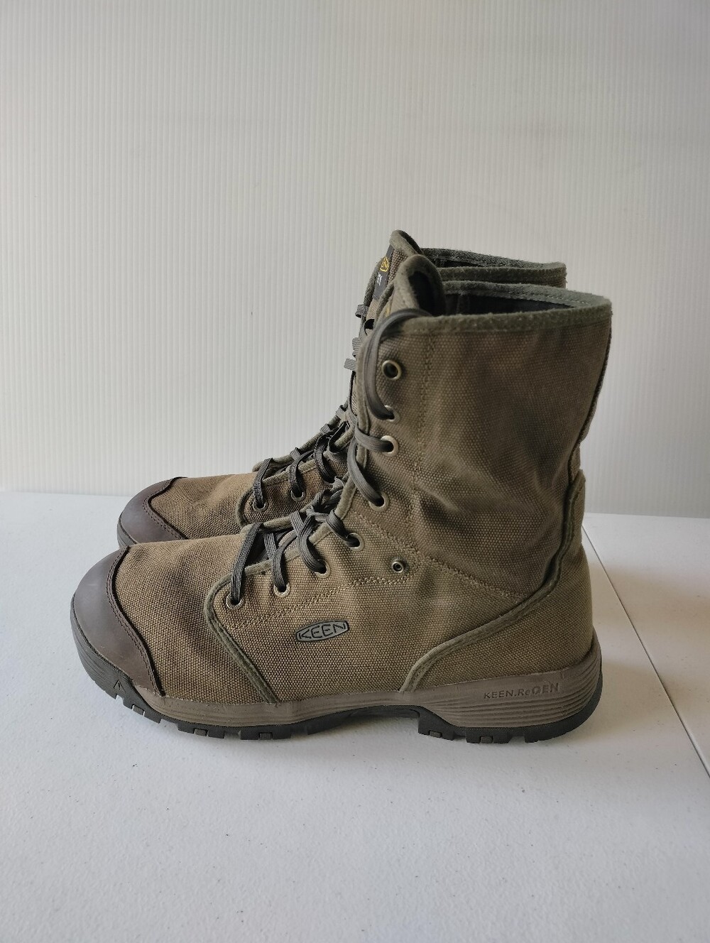 Keen Utility Roswell Mens Army Green Carbon Safety Toe EH Boots 14 Electrician